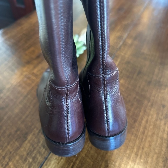 Etienne Aigner | Brown Genuine Leather Knee High Riding Boots, Size 5.5 - Picture 6 of 8